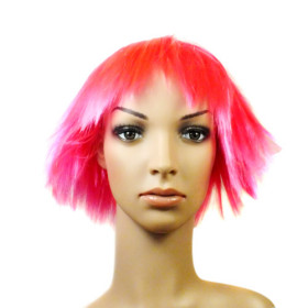 Red Smooth Straight Party Wigs
