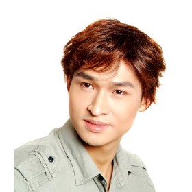 Synthetic Auburn Curly Mens Wigs