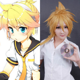 Yellow Flip Out Feather & Flirty Cosplay Wigs