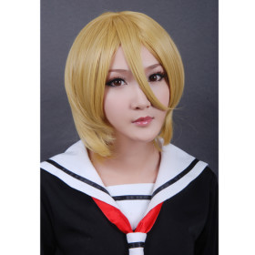 Short Yellow Heat Resistant Cosplay Wigs