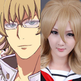 Curl Up Shoulder Length Flip Out Cosplay Wigs