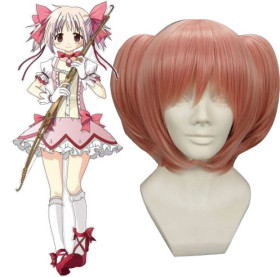 Chin Length Light Pink Heat Resistant Cosplay Wigs