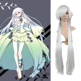 White Super Long Neat Bang Cosplay Wigs