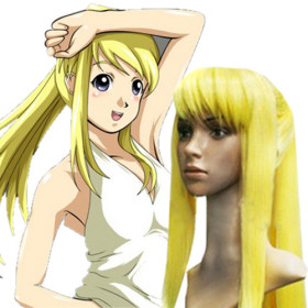 Yellow Smooth Hand Tied Cosplay Wigs