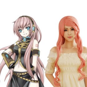 Extra Long Curely Light Orange Cosplay Wigs