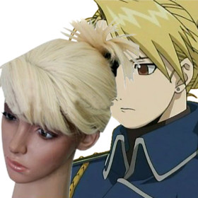 Ivory Inclined Bang Hand Tied Cosplay Wigs