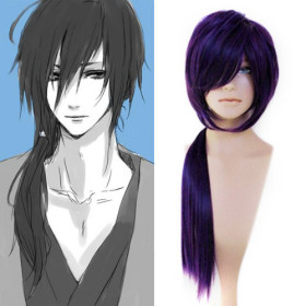 Purple Long Hand Tied Cosplay Wigs