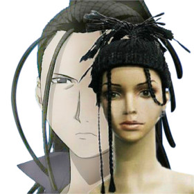 Black Three Dimensions Flip Out Cosplay Wigs