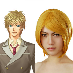 Dark Golden Short Side Bang Cosplay Wigs