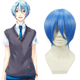 Blue Straight Smooth Cosplay Wigs
