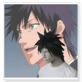Black Flip Out Hair Extension Cosplay Wigs
