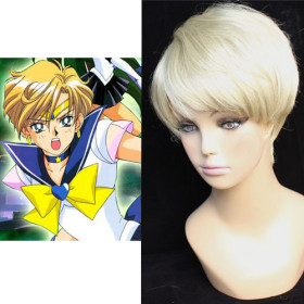 Short Light Gold Natural Cosplay Wigs