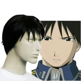Black Short Antistat Cosplay Wigs