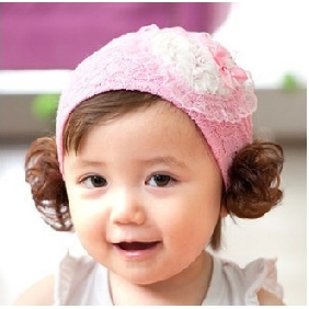 Brown Kid's Cute Lace Wigs