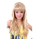 European Wave Light Blonde Smooth Curly Wigs