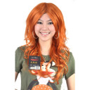 Orange Capless Natural Curly Wigs