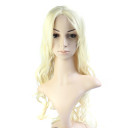 Light Yellow Flip Out Without Bang Curly Wigs