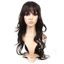Fiber Flip Out Neat Bang Curly Wigs