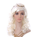 Women's Long Light Blonde Curly Wigs