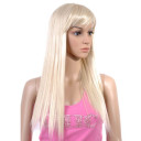 Neat Bang Light Blonde Heat Resistant Straight Wigs