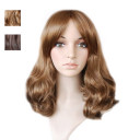 Heat-resistant Fiber Golden Brown Medium Wigs