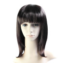 Black Imported Heat-resistant Straight Medium Wigs