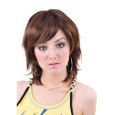 Capless Synthetic Golden Brown Medium Wigs
