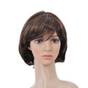 Synthetic Inclined Bang Heat Resistant Bob Wigs