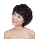 Black Without Layer Flip Out Curly Wigs