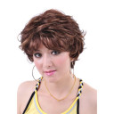 Heat Resistant Brown Feather & Flirty Curly Wigs