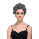 Feather & Flirty Grey With White Flip Out Curly Wigs