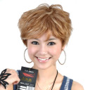 Capless Synthetic Light Brown Curly Wigs