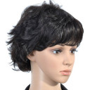Fiber Black Heat Resistant Curly Wigs
