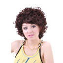 Brown Short Undetectable Nature Curly Wigs