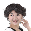 Capless Short High Quality Synthetic Nature Look Dark Brown Curly Hair Wig