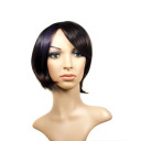 Bob Style Side Bang Black Straight Wigs