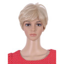 Side Bang Light Blonde Without Layer Straight Wigs
