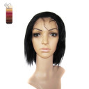Black Shoulder Length Hair Extension Human Hair Wigs
