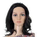 Shoulder Length Black Curly Human Hair Wigs