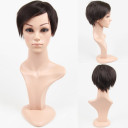 Capless Black Straight Human Hair Wigs