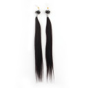 Black Long Smooth Custom Wigs