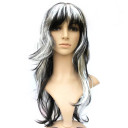 Black Mixed White Little Curly Antistat Party Wigs