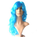 Blue Soft Heat Resistant Party Wigs