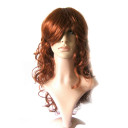 Capless Brown Deep Curely Party Wigs