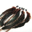 Black Clip-in White Spots Feathers Party Wigs