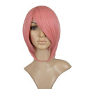 Shoulder Length Straight Pink Party Wigs