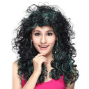 Deep Curely Black Explosive Style Party Wigs