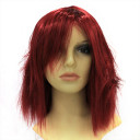 Red Wine Shoulder Length Hair Extension Party Wigs