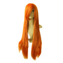 Super Long Orange Heat Resistant Party Wigs
