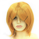 Golden Brown Side Bang Shoulder Length Party Wigs
